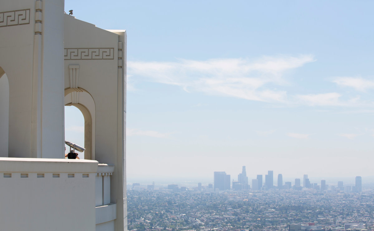 The views from real life Griffith Observatory in Los Angeles, which GTA V is based on.