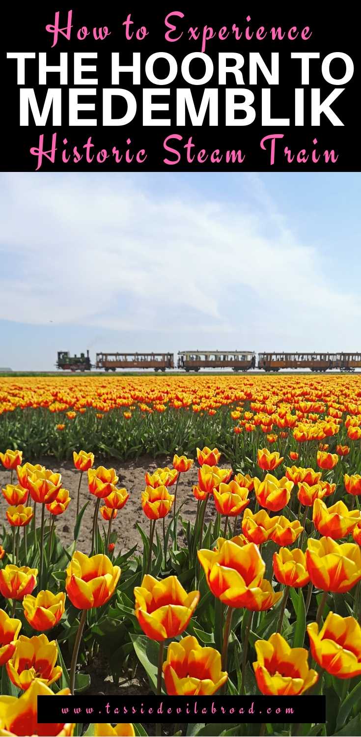 Riding the Hoorn to Medemblik Dutch steam train, a fun day trip from Amsterdam! #travel #netherlands #hoorn #steamtram