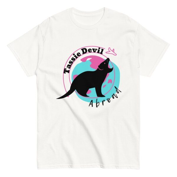 Tassie Devil Abroad Logo Unisex Tee - Image 6