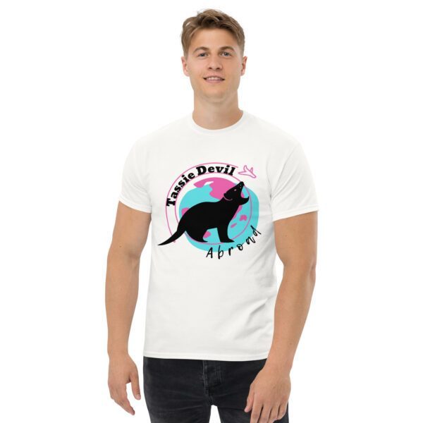 Tassie Devil Abroad Logo Unisex Tee - Image 7