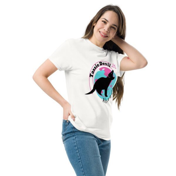 Tassie Devil Abroad Logo Unisex Tee - Image 10